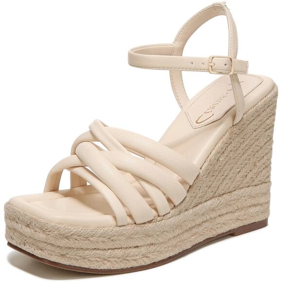 Circus Sam Edelman Women Irene Ankle Strap Espadrille Sandals US 8.5M White - Picture 1 of 8